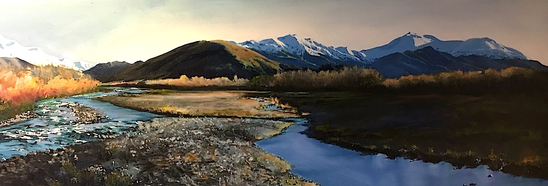 Susie Millichamp| North Branch Ashburton River| McAtamney Gallery and Design Store | Geraldine NZ